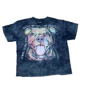 COLORFUL DOG FACE A DOG LOVE U MORE THAN YOURSELF 3D TEES BRAND TIE DYE SHIRT2XL